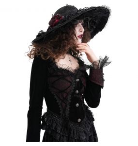 Chapeau Gothique 'Glamour' Noir