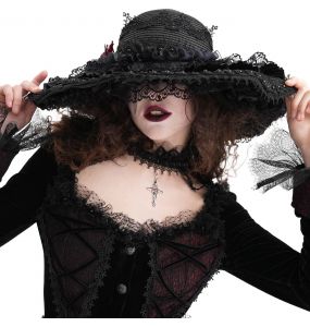Black 'Glamour' Gothic Hat