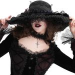 Chapeau Gothique 'Glamour' Noir