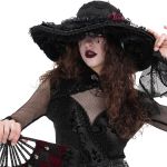 Chapeau Gothique 'Glamour' Noir