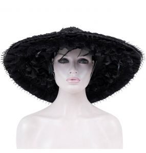 Black 'Glamour' Gothic Hat