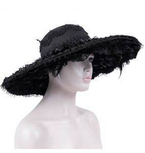 Chapeau Gothique 'Glamour' Noir
