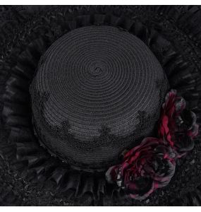 Chapeau Gothique 'Glamour' Noir
