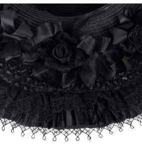 Chapeau Gothique 'Glamour' Noir