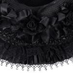 Chapeau Gothique 'Glamour' Noir