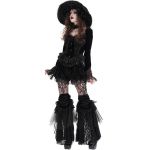 Veste Courte 'Amelie' en Velours Noire et Bordeaux