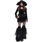 Veste Courte 'Amelie' en Velours Noire et Bordeaux