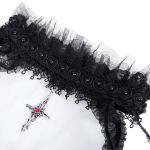 Veste Courte 'Amelie' en Velours Noire et Bordeaux