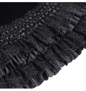 Veste Courte 'Amelie' en Velours Noire et Bordeaux