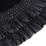 Veste Courte 'Amelie' en Velours Noire et Bordeaux