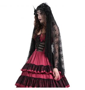 Voile en Dentelle 'Darkness' Noir