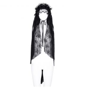 Voile en Dentelle 'Darkness' Noir