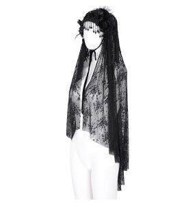 Voile en Dentelle 'Darkness' Noir