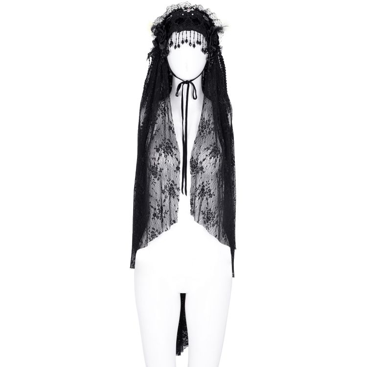 Voile en Dentelle 'Darkness' Noir