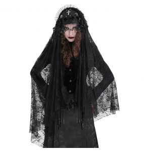 Voile en Dentelle 'Darkness' Noir