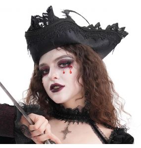 Chapeau Tricorne 'Privateer' Noir