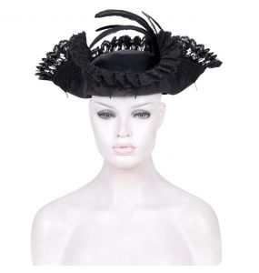 Chapeau Tricorne 'Privateer' Noir
