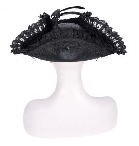 Chapeau Tricorne 'Privateer' Noir