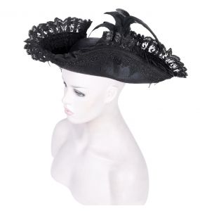 Chapeau Tricorne 'Privateer' Noir