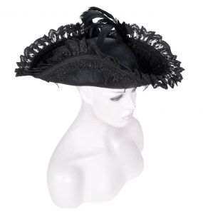 Chapeau Tricorne 'Privateer' Noir