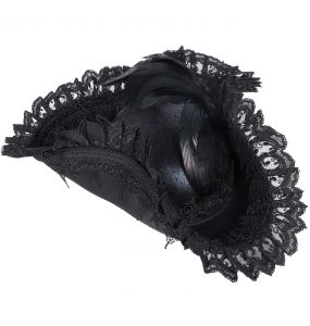 Chapeau Tricorne 'Privateer' Noir