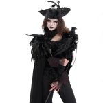 Cape pour Femmes 'Privateer' Noire et Rouge
