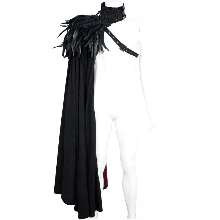 Cape pour Femmes 'Privateer' Noire et Rouge
