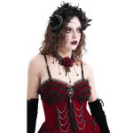 Bandeau 'Horns and Roses' Noir