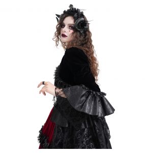 Bandeau 'Horns and Roses' Noir