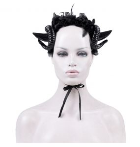 Bandeau 'Horns and Roses' Noir