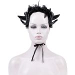 Bandeau 'Horns and Roses' Noir