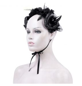 Bandeau 'Horns and Roses' Noir