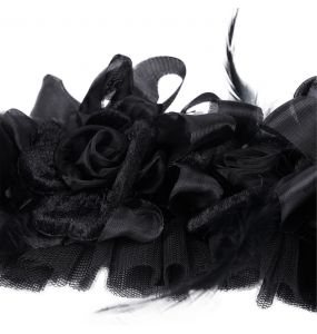 Bandeau 'Horns and Roses' Noir