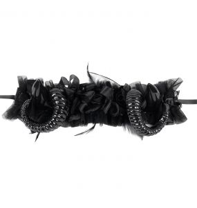 Bandeau 'Horns and Roses' Noir