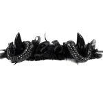 Bandeau 'Horns and Roses' Noir