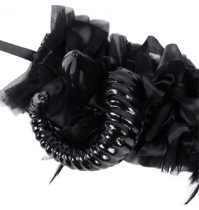 Bandeau 'Horns and Roses' Noir