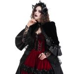 Black Lace and Velvet 'Amelina' Jacket