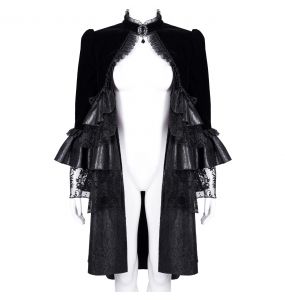 Black Lace and Velvet 'Amelina' Jacket