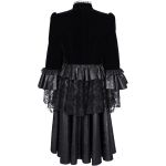 Veste 'Amelina' en Dentelle et Velours Noirs