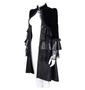 Black Lace and Velvet 'Amelina' Jacket