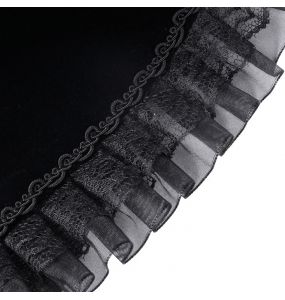 Veste 'Amelina' en Dentelle et Velours Noirs