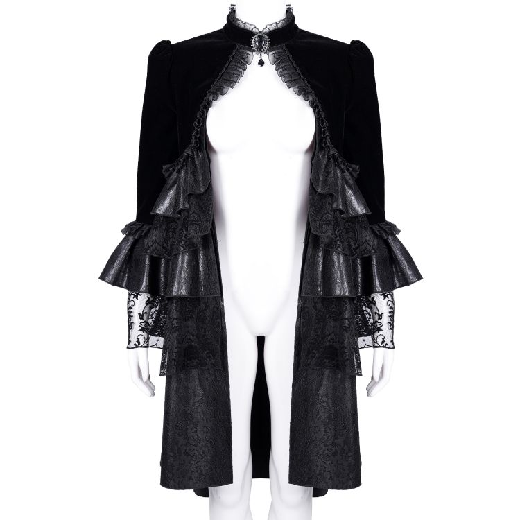 Black Lace and Velvet 'Amelina' Jacket