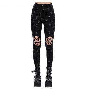 Leggings 'Penta Crosses' Noir