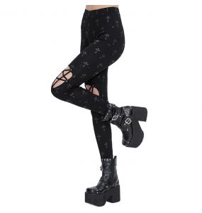 Leggings 'Penta Crosses' Noir