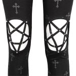 Black 'Penta Crosses' Leggings