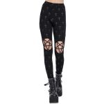 Black 'Penta Crosses' Leggings