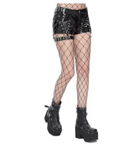 Short Sexy 'Gosvintha' en Simili Cuir Noir