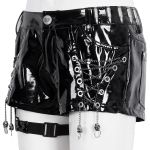 Short Sexy 'Gosvintha' en Simili Cuir Noir