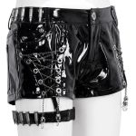 Short Sexy 'Gosvintha' en Simili Cuir Noir
