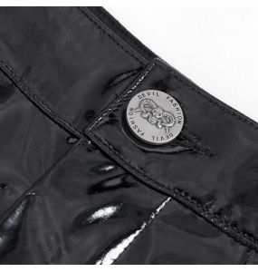 Black Faux Leather 'Gosvintha' Sexy Shorts